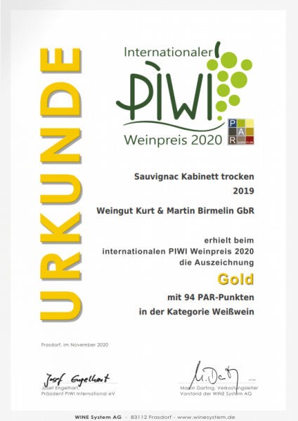2025 Souvignier Gris Kabinett feinherb - Grüne Linie -